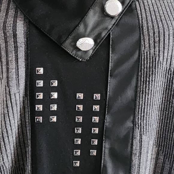 Claire France asymmetrical patterns quarter sleeves tunic, plus size 3X - Picture 7 of 11